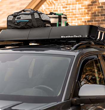 weathertech roof basket installed on suv